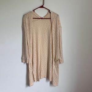 Orange cardigan with pockets